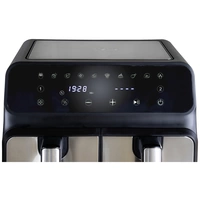 Unold TWIN ZONE Heißluft-Fritteuse 8l 1700W 2 getrennte Temperaturregler Schwarz, Edelstahl Unold TWIN ZONE Heißluft-Fritteuse 8l 1700W 2 getrennte Temperaturregler Schwarz, Edelstahl