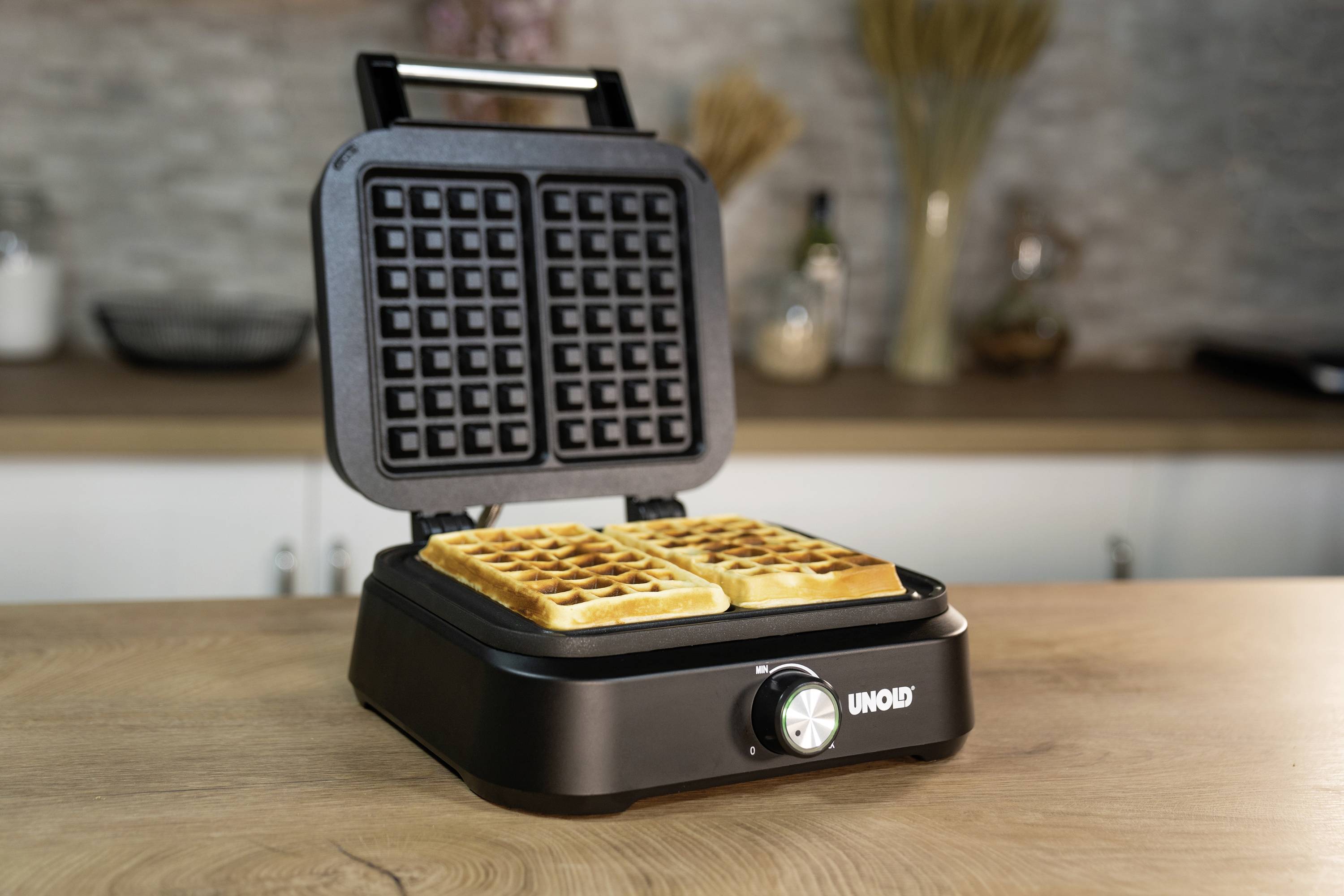 Unold Brüssel Waffeleisen Cool-Touch-Gehäuse Schwarz