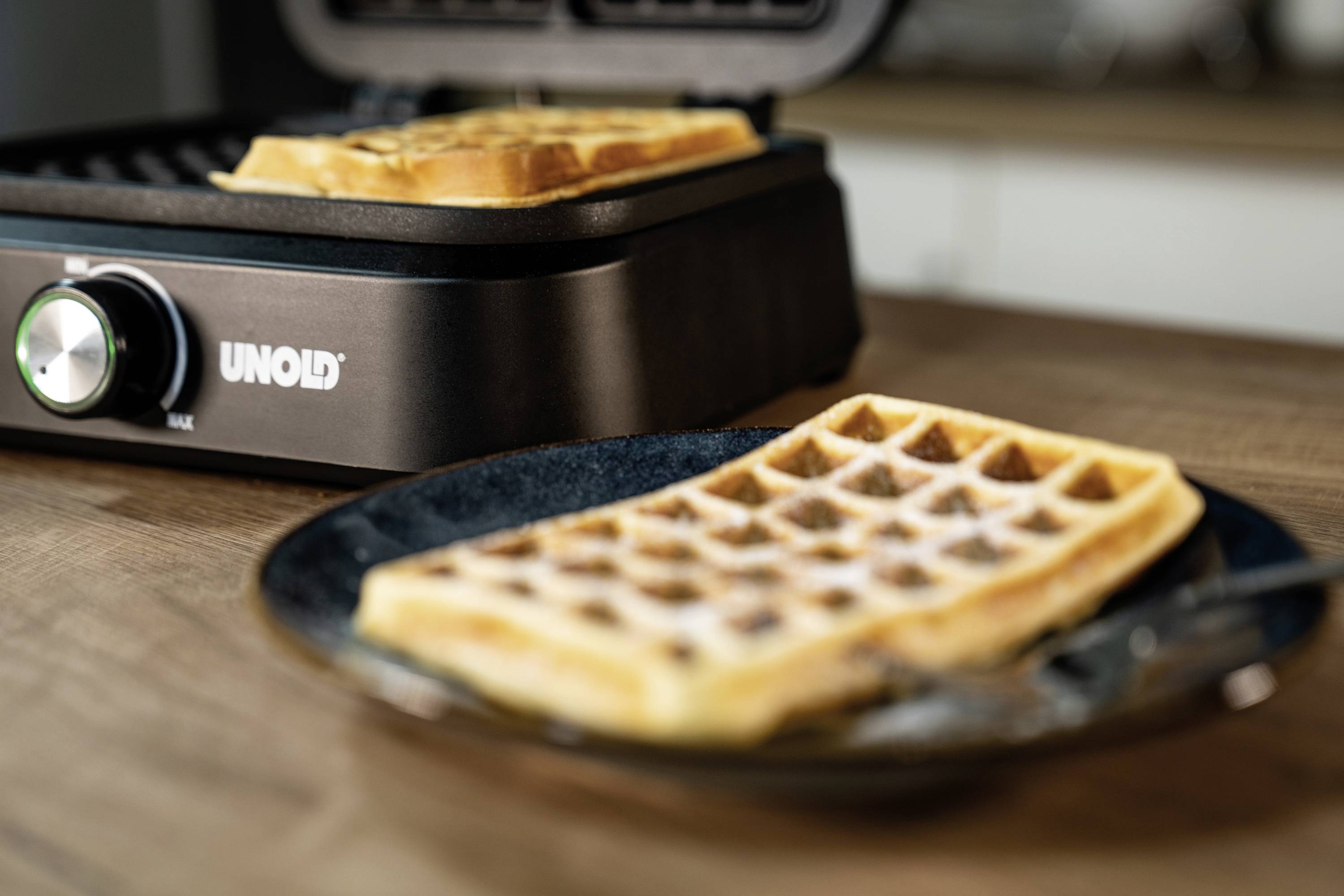 Unold Brüssel Waffeleisen Cool-Touch-Gehäuse Schwarz