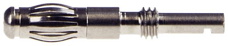 Metallschlüsselrohling mit geriffeltem zylindrischem Kopf und schmalem, länglichen Schaft.