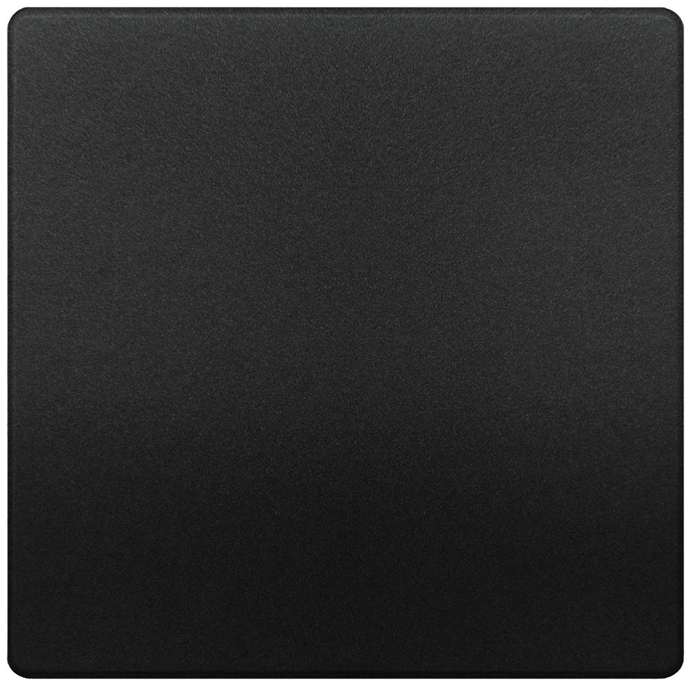Ein schlichtes, schwarzes Quadrat ohne sichtbare Muster oder Details.
