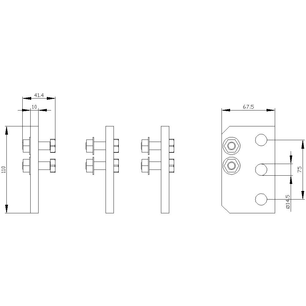 Siemens 3VW9011-0AN71 Rundleiteranschlussklemme 1St.