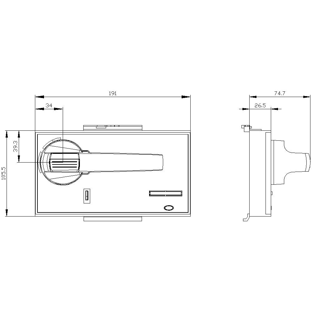 Siemens 3VW9727-0EK11 Frontdrehantrieb 1St.