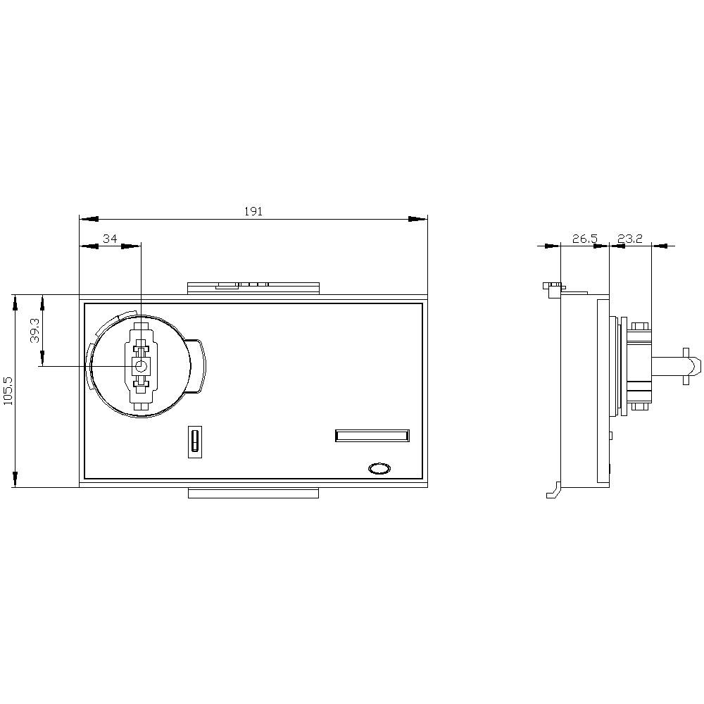 Siemens 3VW9727-0GK00 Türkupplungsdrehantrieb 1St.