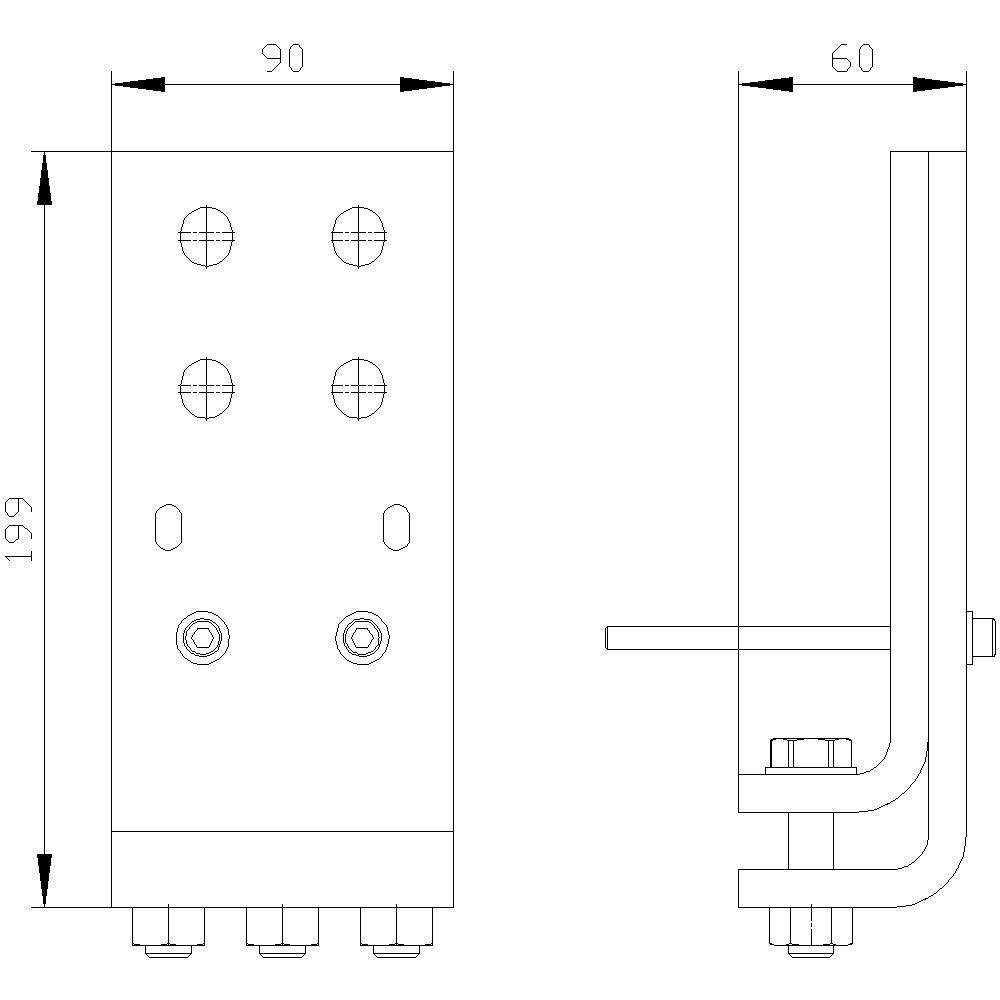 Siemens 3WA9111-0AN22 Frontanschluss 1St.