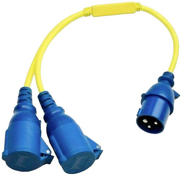 Victron Energy SHP307700240 CEE Stecker auf 2 x CEE Kupplung Adapterkabel