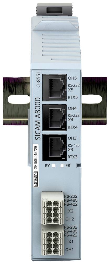 Industrielle Steuerungseinheit in grauem Gehäuse mit mehreren Ports und LEDs. Markiert mit 'SCALANCE S615'. Geeignet für Netzwerksicherheit.