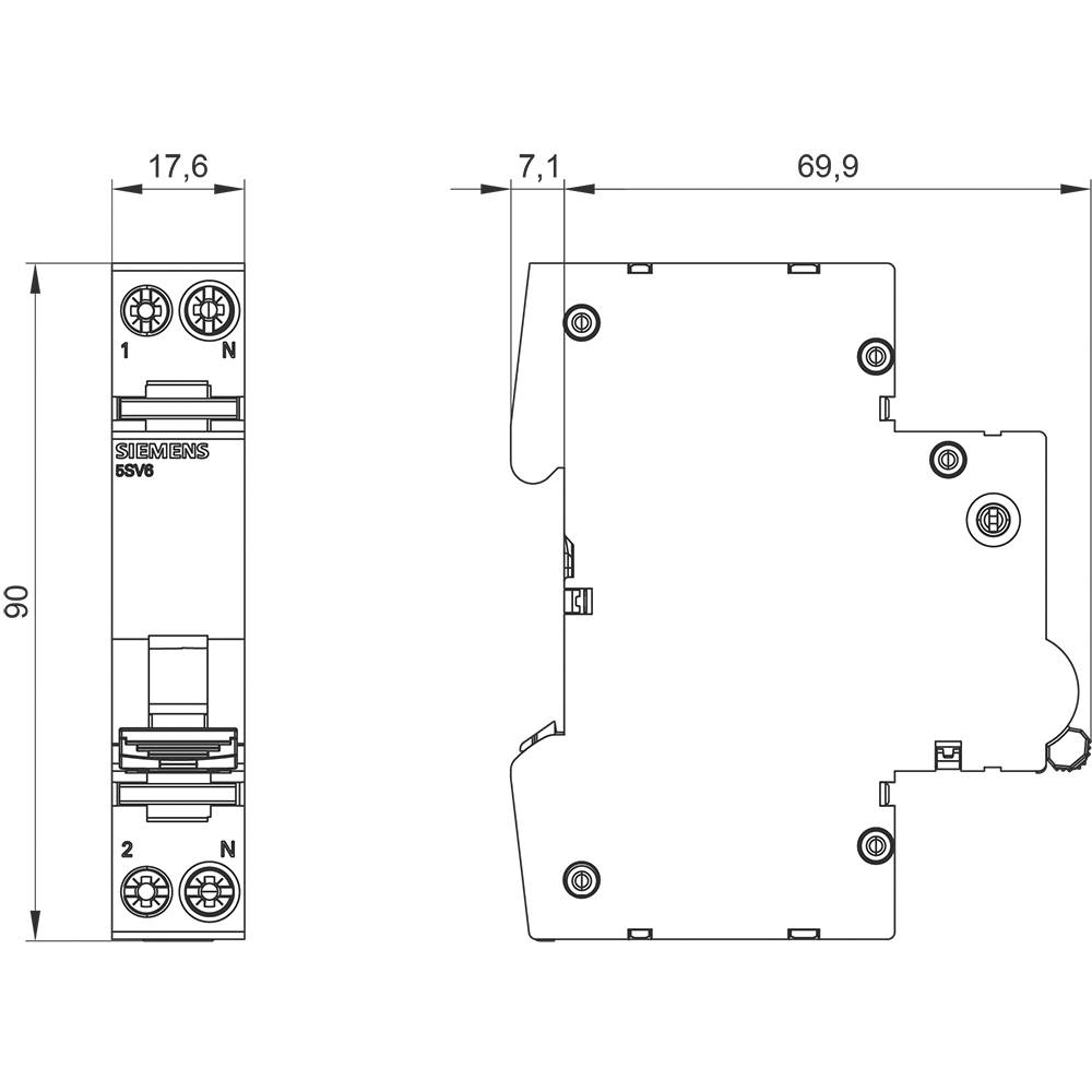 Siemens 5SV60167KK25 5SV6016-7KK25 Brandschutzschalter