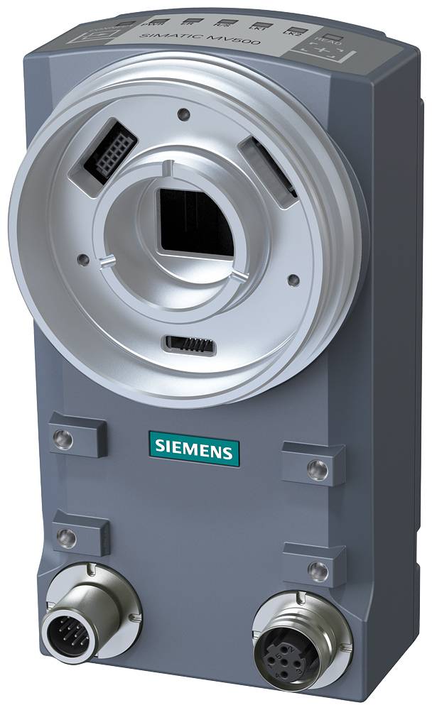 Ein graues elektronisches Gerät von Siemens, vermutlich ein Industriesensor oder ein Bediengerät mit mehreren Steckanschlüssen.