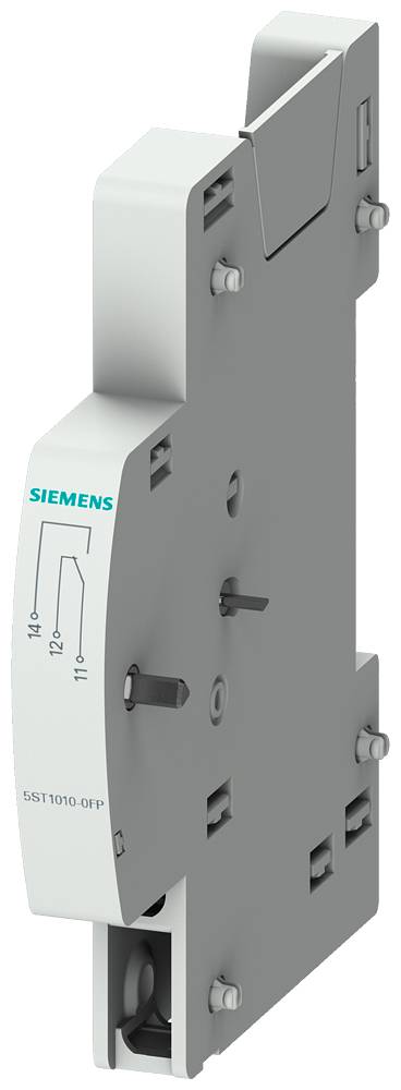 Ein graues Siemens-Schaltgerät seitlich dargestellt. Markierungen oder Symbole sind auf der Oberfläche erkennbar.