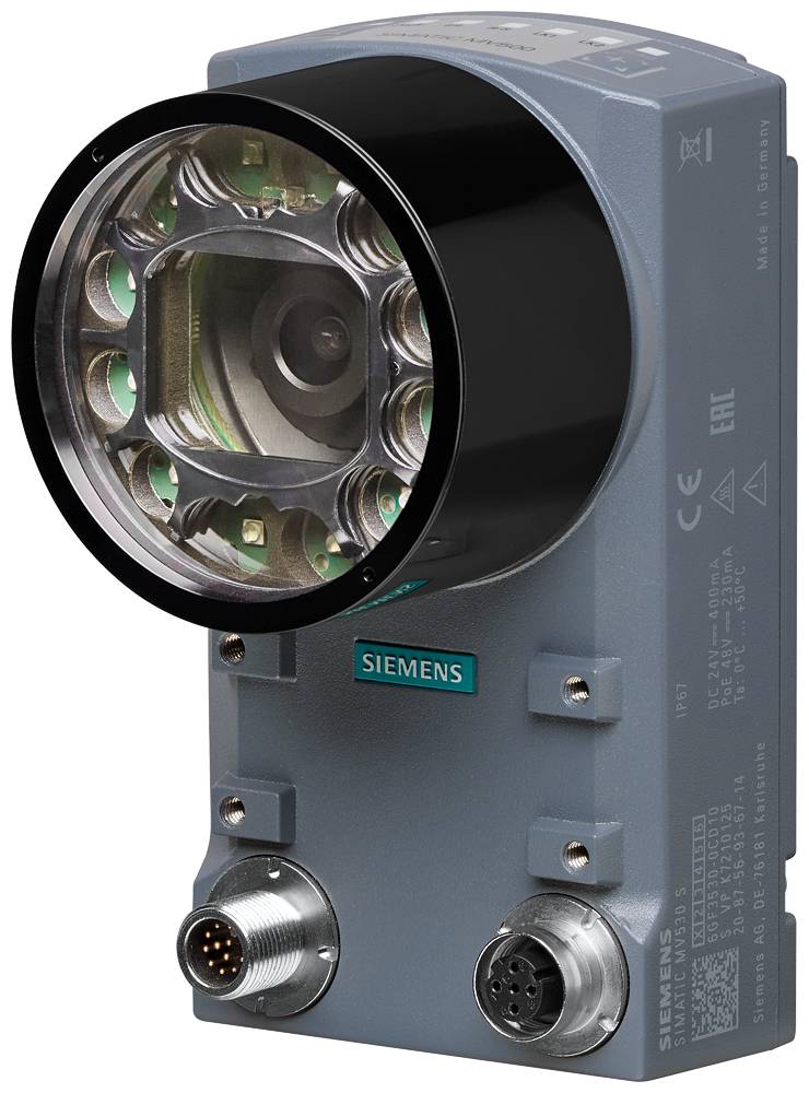 Industriekamera von Siemens mit robustem Gehäuse und mehreren Anschlussports. Eignet sich für industrielle Bildverarbeitung.