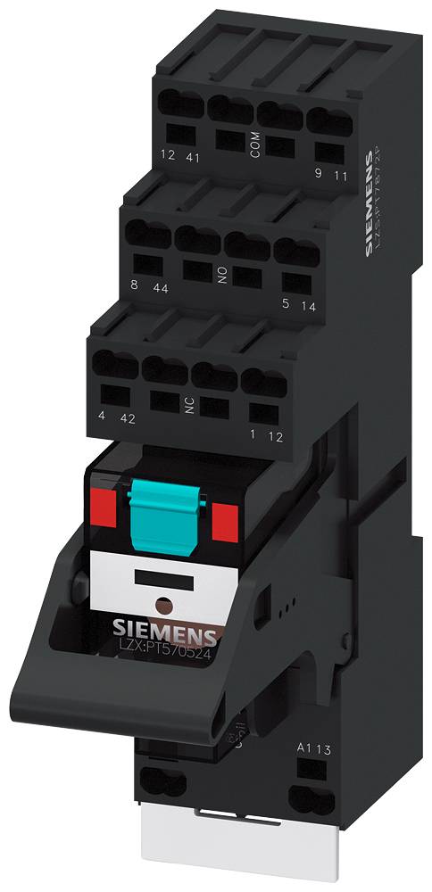 Ein elektronisches Bauteil von Siemens, ein Schaltgerät, mit verschiedenen Anschlussklemmen zur Steuerung elektrischer Kreisläufe.