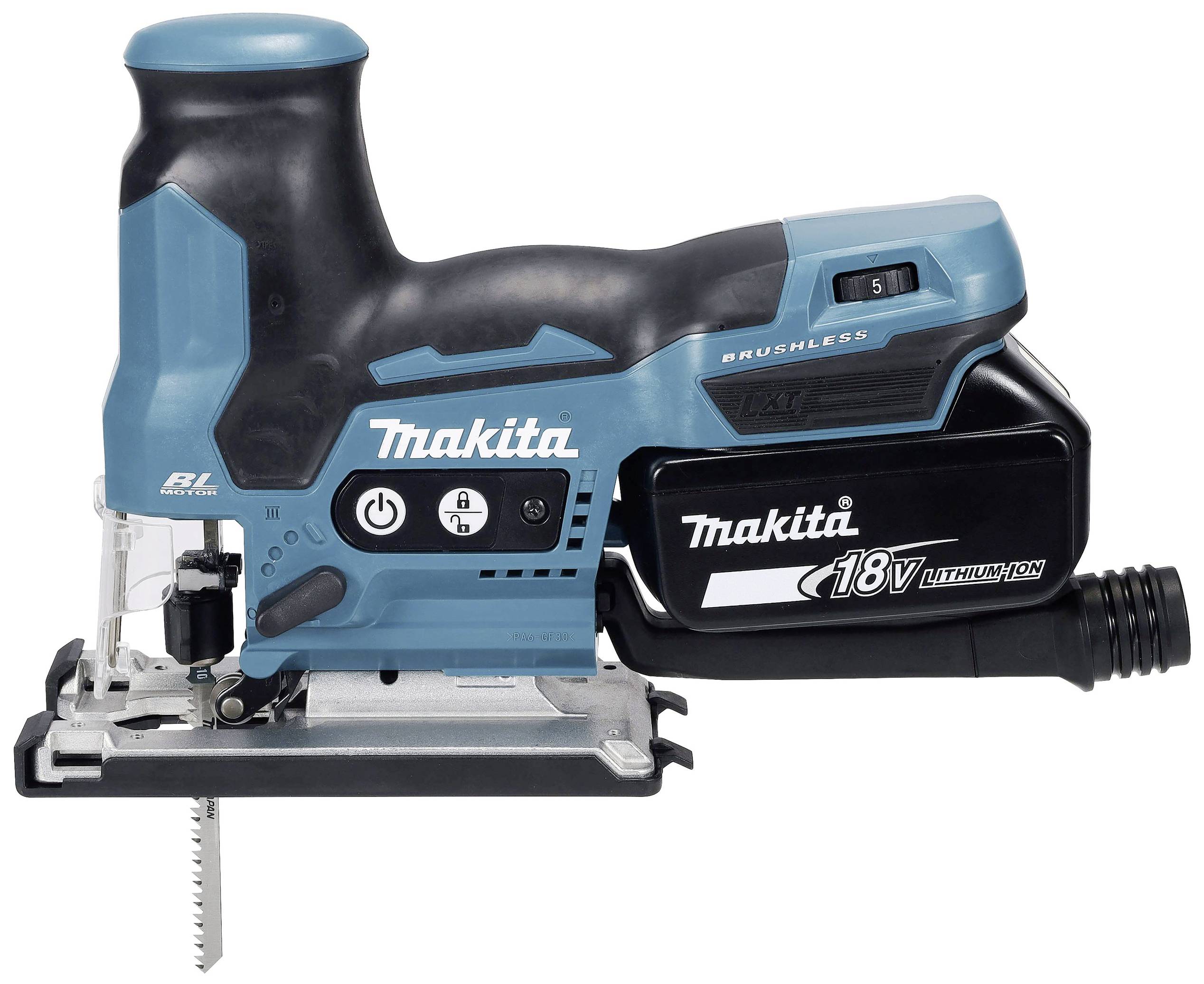 Makita Akku-Pendelhubstichsäge DJV185RF1J inkl. Akku, inkl. Ladegerät, inkl. Koffer 18 V 3.0 Ah Anzahl mitgelieferte Akkus 1