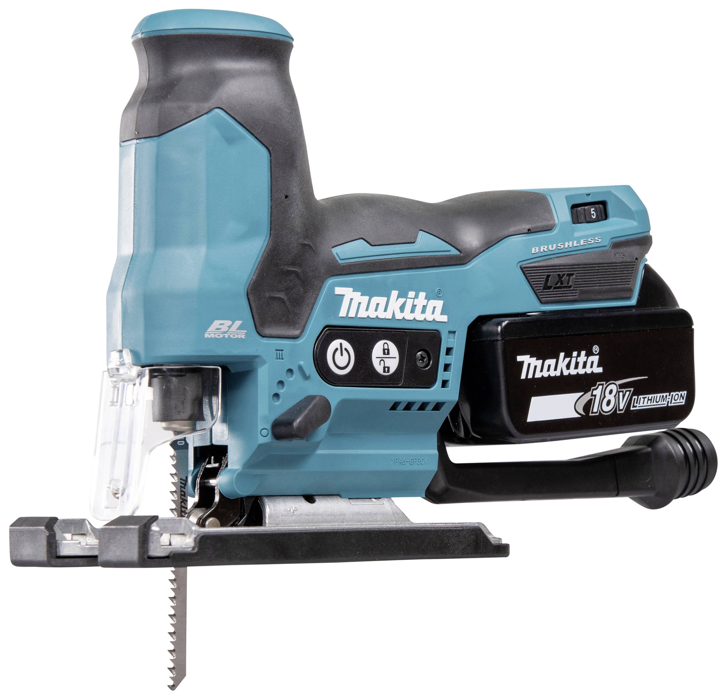 Makita Akku-Pendelhubstichsäge DJV185RF1J inkl. Akku, inkl. Ladegerät, inkl. Koffer 18 V 3.0 Ah Anzahl mitgelieferte Akkus 1
