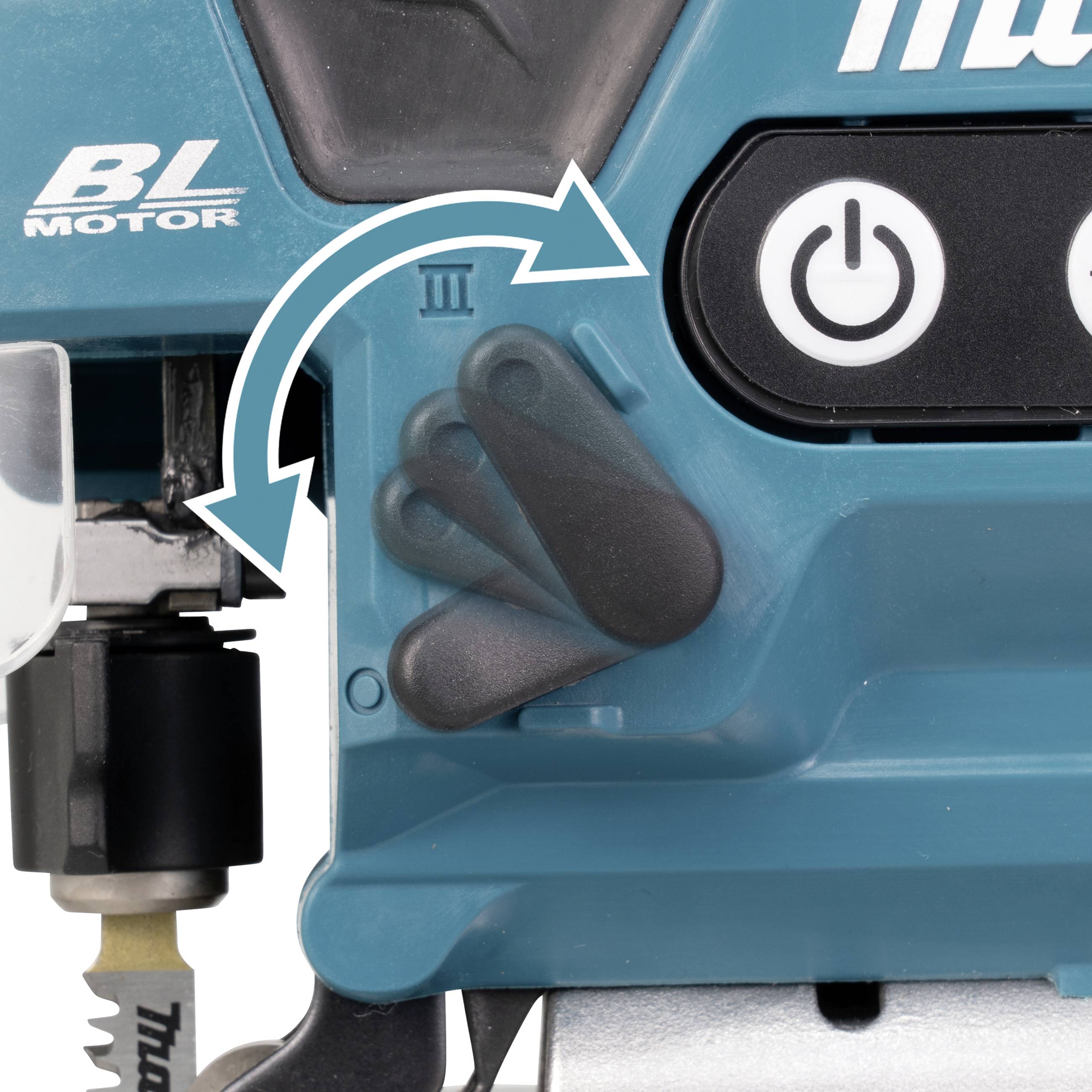 Makita Akku-Pendelhubstichsäge DJV185RF1J inkl. Akku, inkl. Ladegerät, inkl. Koffer 18 V 3.0 Ah Anzahl mitgelieferte Akkus 1