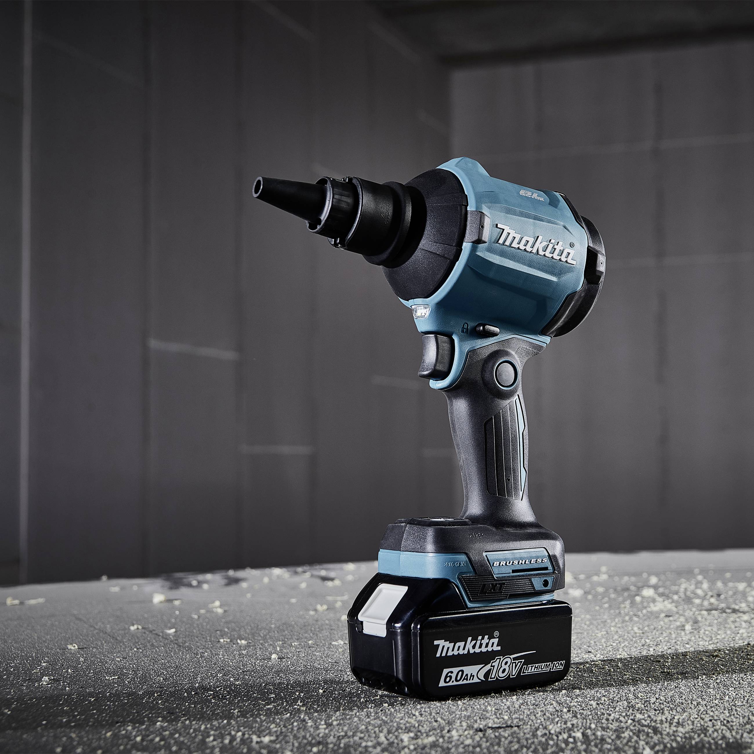 Makita DAS180Z Akku-Gebläse Luftdurchsatz 1.1 m³/min Luftgeschwindigkeit 200 m/s Li-Ion 18 V ohne Akku, ohne Ladegerät