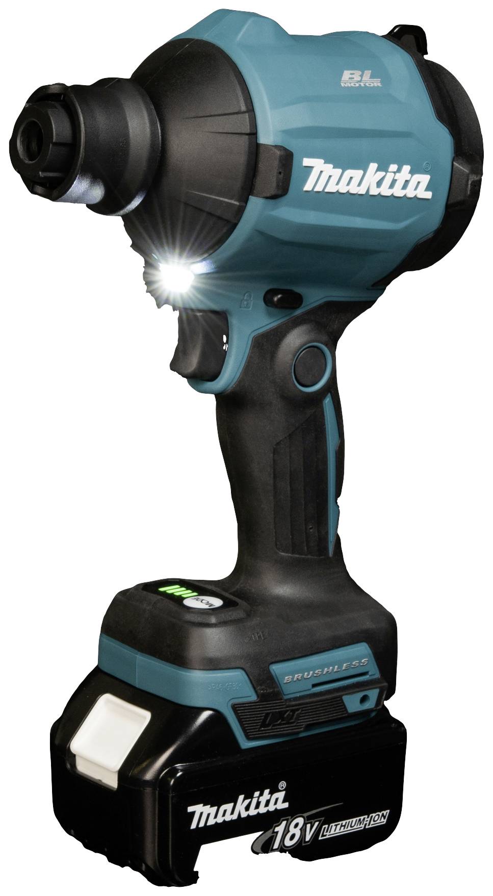 Ein kabelloser, bürstenloser Schlagschrauber von Makita mit 18V Akku, der robust und leistungsstark für Arbeiten wie Schrauben geeignet ist.
