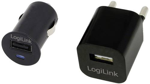 LogiLink PA0076 PA0076 USB-Ladegerät Innenbereich, KFZ, Steckdose Ausgangsstrom (max.) 1500mA 1 x U