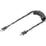Digitus AK-300431-006-S USB-C® Adaptateur [1x USB-C® - 1x USB-C®] noir câble spiralé 1 m