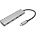 Digitus DA-70246 4 Port USB 3.1 Gen 1-Hub mit Aluminiumgehäuse Dunkelgrau Digitus DA-70246 4 Port USB 3.1 Gen 1-Hub mit Aluminiumgehäuse Dunkelgrau