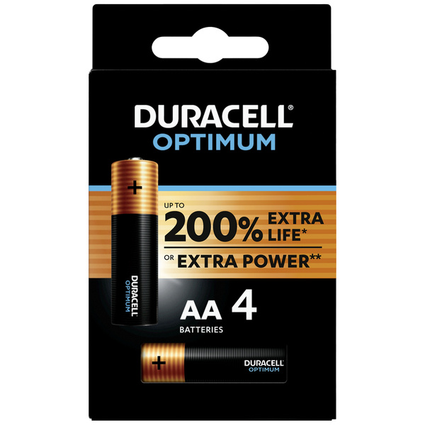 Duracell Optimum Mignon (AA)-Batterie Alkali-Mangan 1.5 V 4 St.