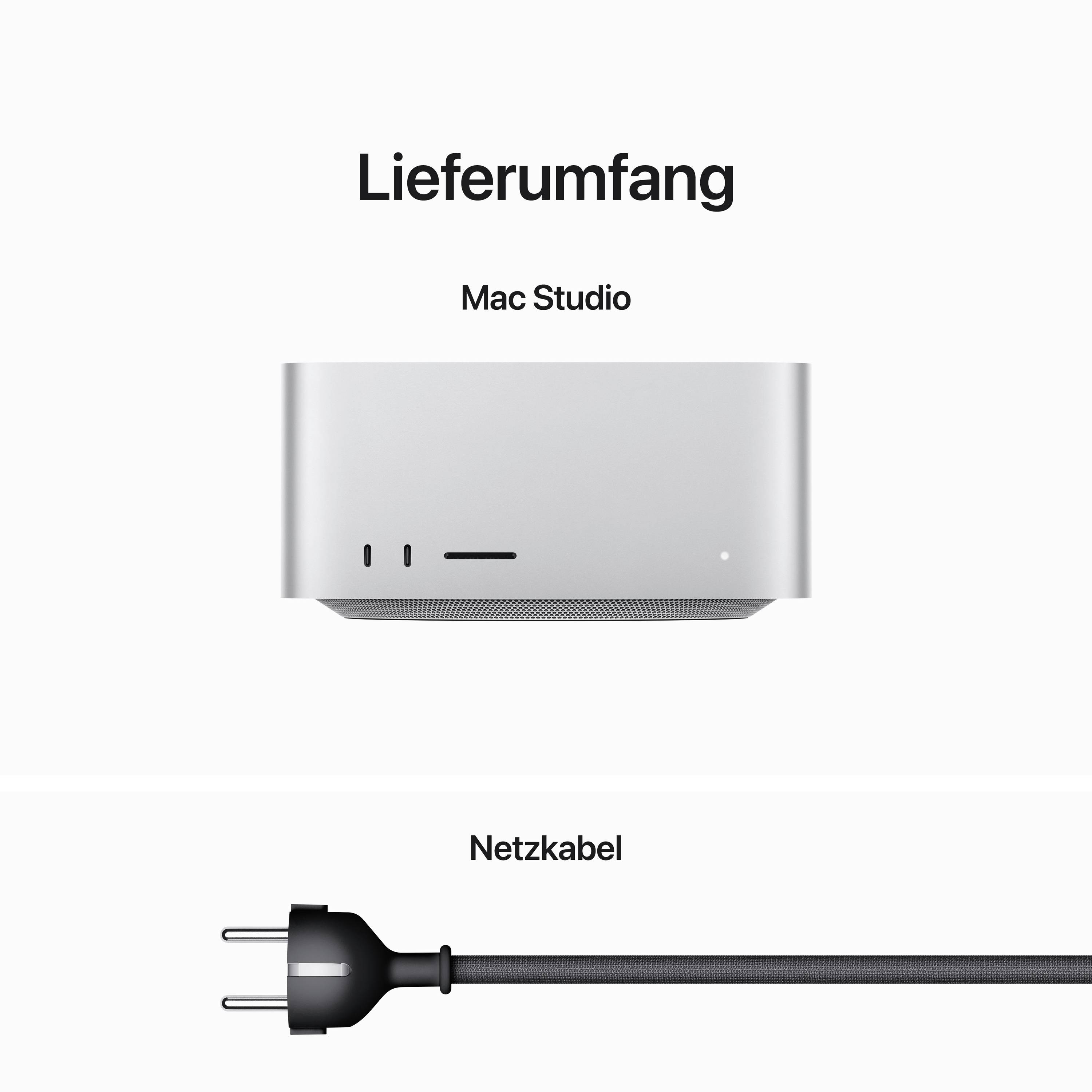 Apple Mac Studio Apple M2 Ultra 24-Core CPU 64 GB RAM 1 TB SSD Apple M2 60-Core GPU Silber MQH63D/A