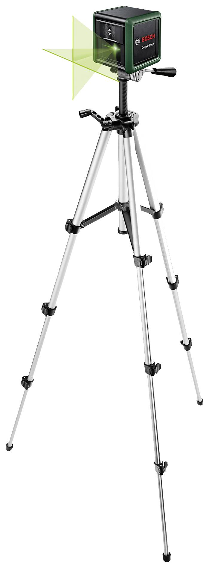 Bosch Home and Garden Quigo Green II Kreuzlinienlaser inkl. Stativ, selbstnivellierend Reichweite (max.): 12m