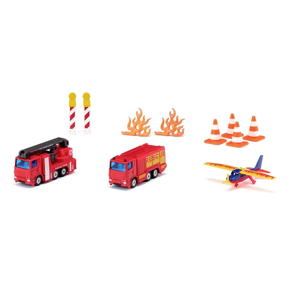 SIKU Spielwaren Einsatzfahrzeug Modell Feuerwehr-Set Fertigmodell PKW Modell SIKU Spielwaren Einsatzfahrzeug Modell Feuerwehr-Set Fertigmodell PKW Modell