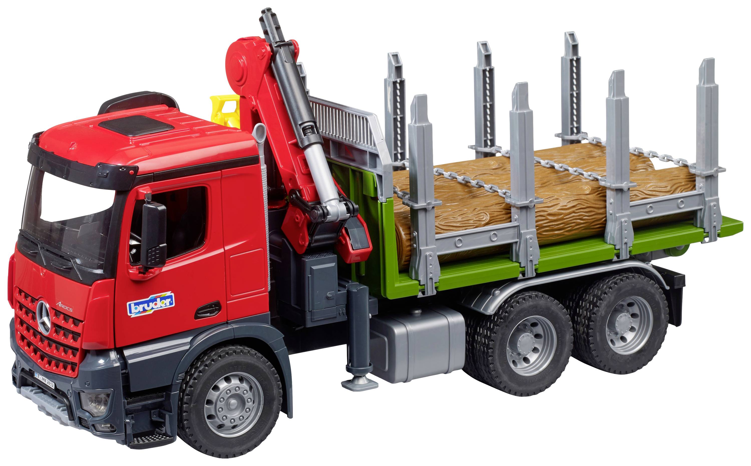 Bruder LKW Modell Mercedes Benz Arocs Holztransporter mit Greifarm Fertigmodell LKW Modell