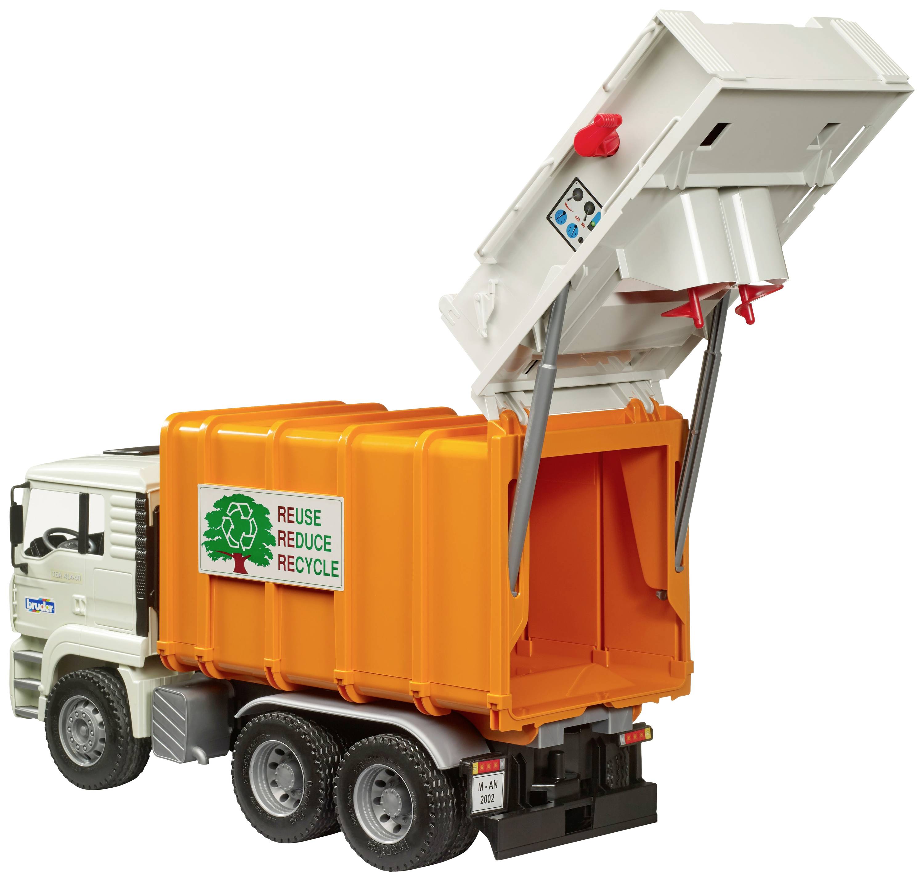 Bruder MAN TGA Hecklader Müll-LKW Fertigmodell Baufahrzeug Modell