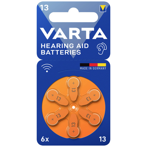 Varta Knopfzelle ZA 13 1.4 V 6 St. Zink-Luft Hearing Aid PR48
