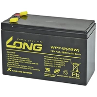 Long WP7-12(28W)-M/F1 WP7-12(28W)-M/F1 Bleiakku 12V 7Ah Blei-Vlies (AGM) (B x H x T) 151 x 102 x 65mm Flachstecker 4.8mm Long WP7-12(28W)-M/F1 WP7-12(28W)-M/F1 Bleiakku 12V 7Ah Blei-Vlies (AGM) (B x H x T) 151 x 102 x 65mm Flachstecker 4.8mm