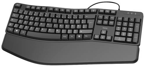 Hama EKC-400 USB Tastatur Deutsch, QWERTZ, Windows® Schwarz Multimediatasten