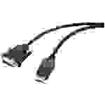 Renkforce DisplayPort / DVI Adapterkabel DisplayPort Stecker, DVI-D 24+1pol. Stecker 1.80m Schwarz RF-5771518 PVC-Mantel DVI-Kabel