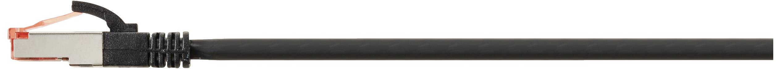 Renkforce RF-5771528 RJ45 Netzwerkkabel, Patchkabel CAT 6 S/FTP 2.00m Schwarz Halogenfrei 1St.