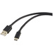 Renkforce USB-Ladekabel USB 2.0 USB-A Stecker, USB-C® Stecker 1.80 m Schwarz PVC-Mantel RF-5771532