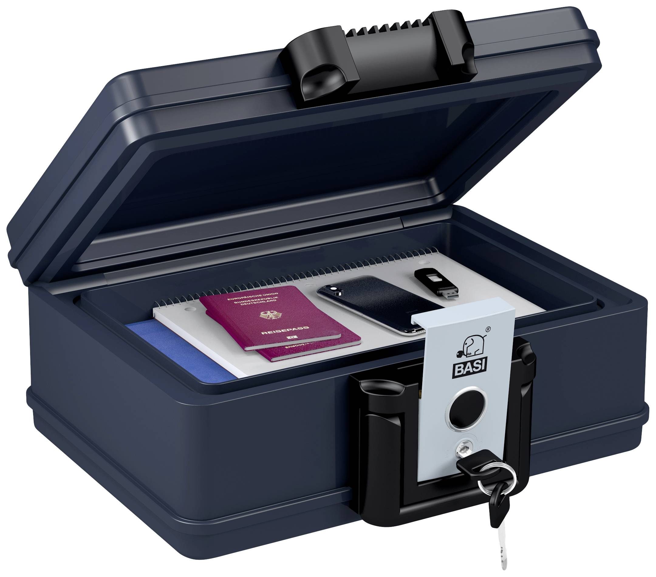 Basi 2100-0020 DB 210S Tresor feuerfest, wasserdicht Schlüsselschloss