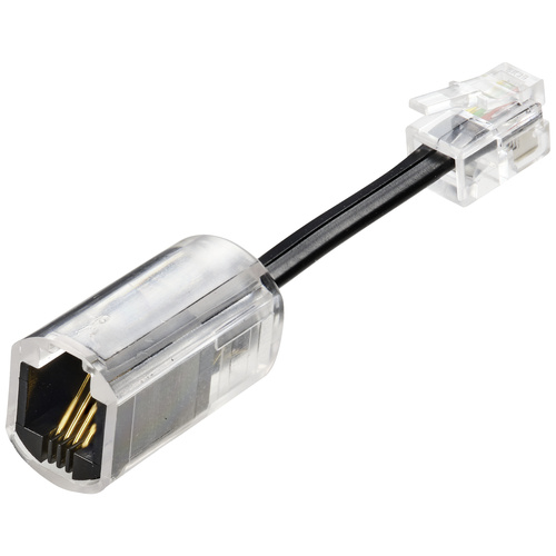 Renkforce Kabel-Entzwirler Adapter [1x RJ10-Stecker 4p4c - 1x RJ10-Buchse 4p4c] 3.00 cm Schwarz