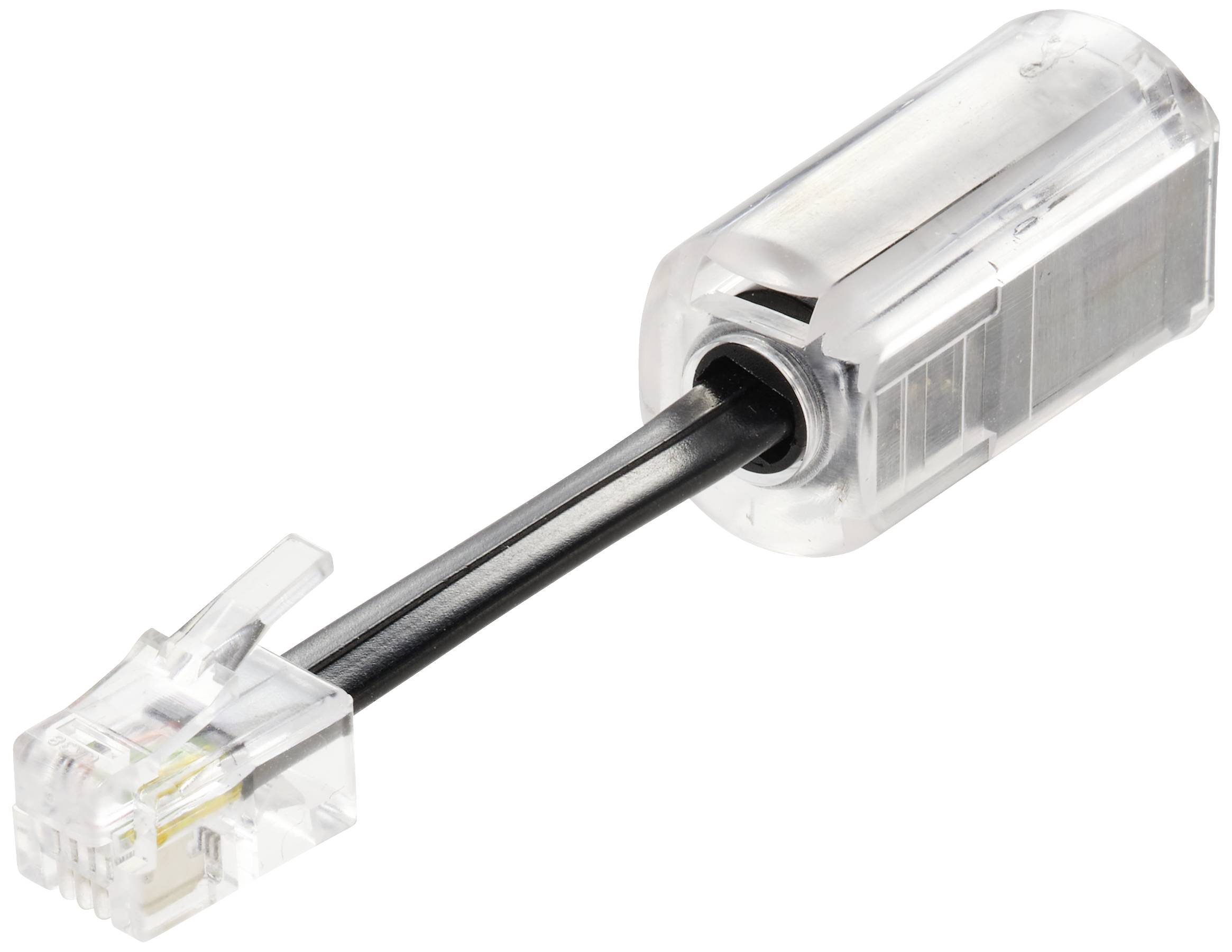Renkforce Kabel-Entzwirler Adapter [1x RJ10-Stecker 4p4c - 1x RJ10-Buchse 4p4c] 3.00 cm Schwarz