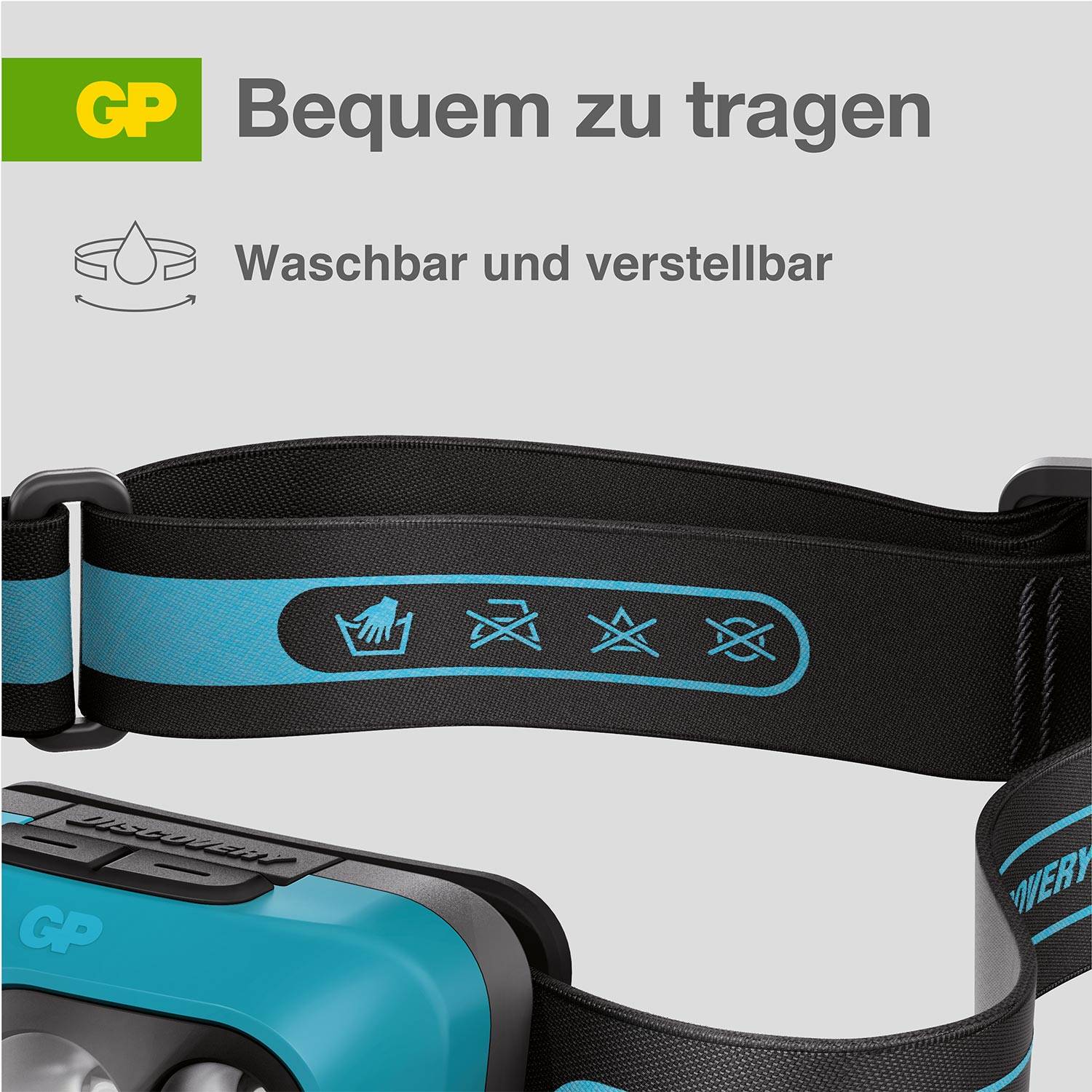 GP Discovery GPDISHLCH44BL058 LED Stirnlampe batteriebetrieben 300lm 36h GPDISHLCH44BL058