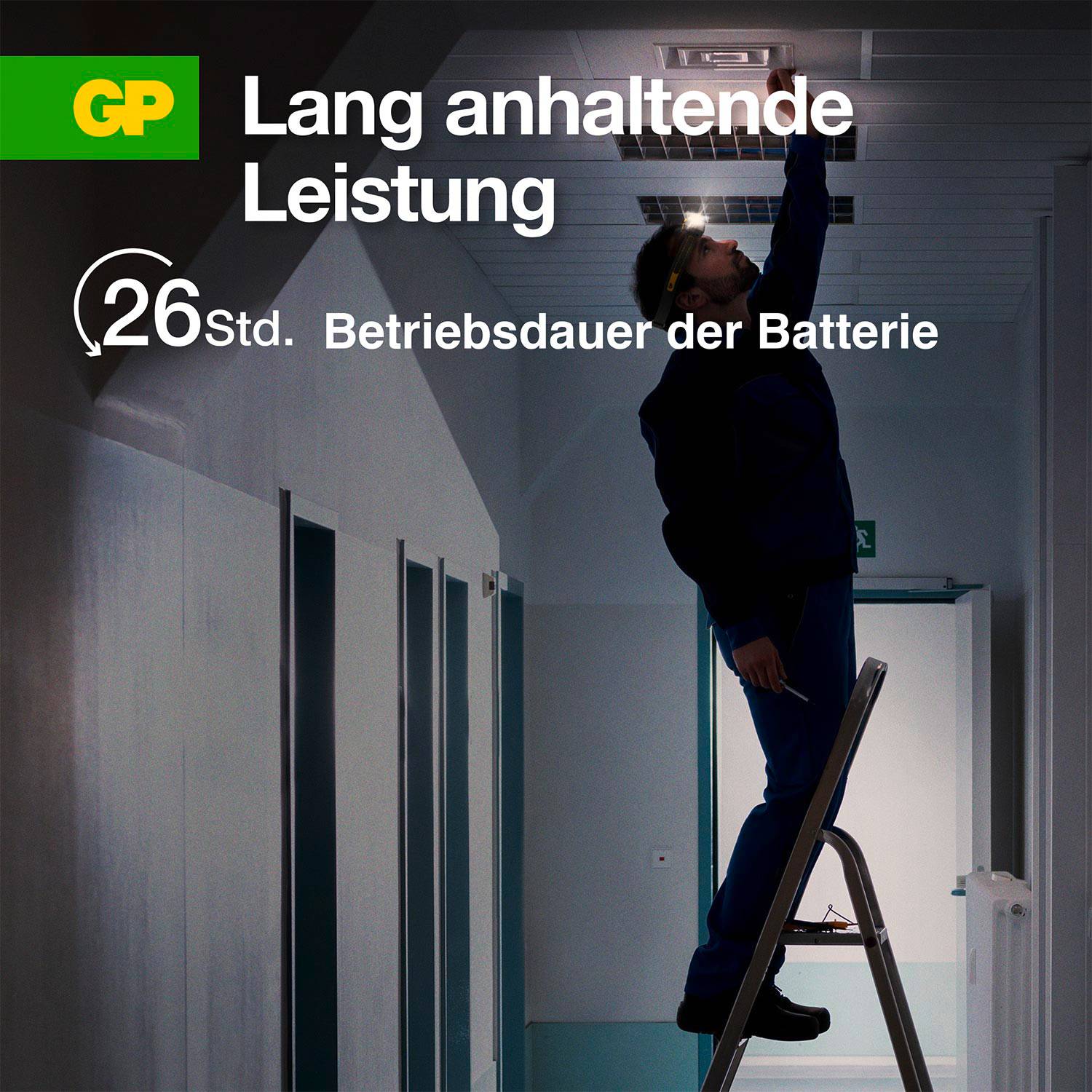 GP Discovery GPDISHLCW54BL119 LED Stirnlampe batteriebetrieben 375lm 26h GPDISHLCW54BL119