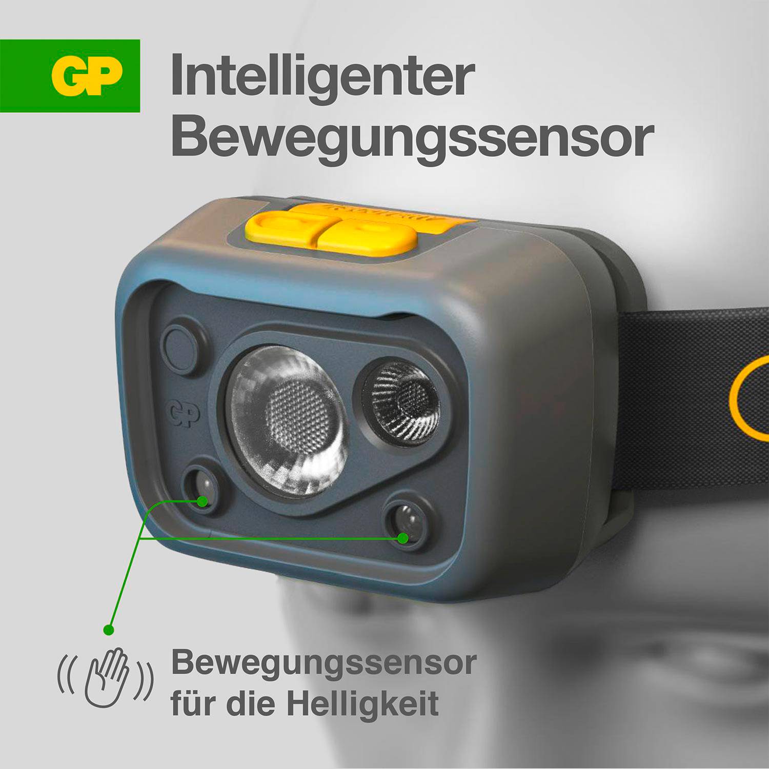 GP Discovery GPDISHLCW54BL119 LED Stirnlampe batteriebetrieben 375lm 26h GPDISHLCW54BL119