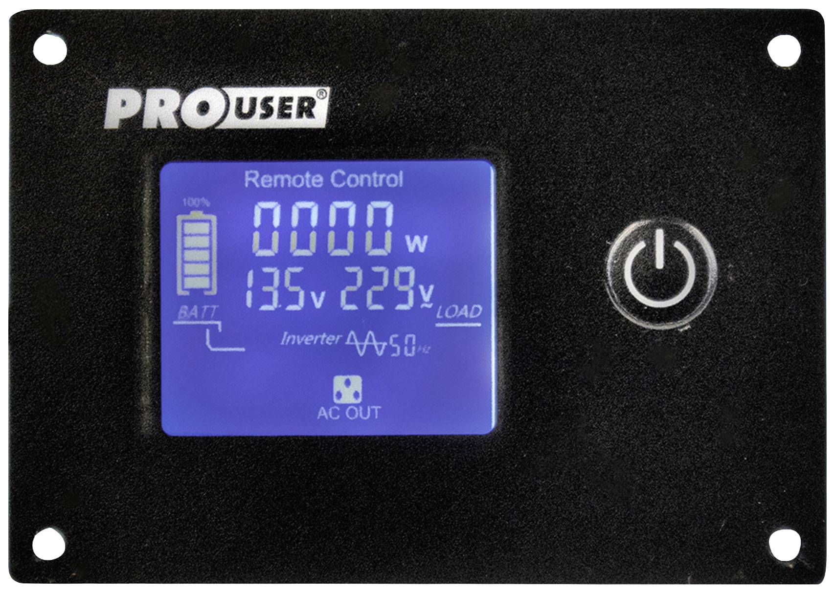 ProUser Wechselrichter PSI1000TX 1000W 12V - 230 V/AC inkl. Fernbedienung, USV-Funktion, Netzvorrangschaltung