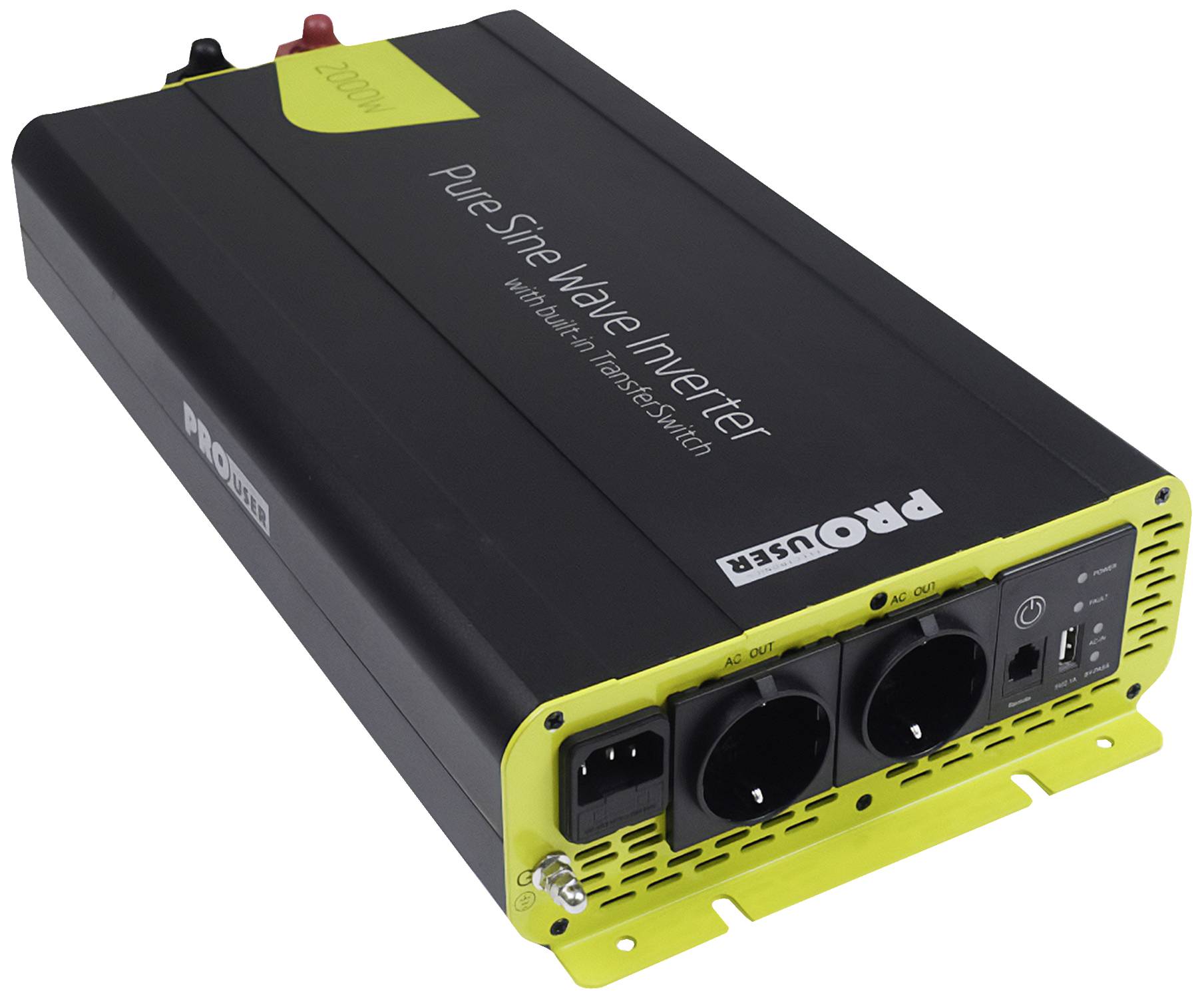 ProUser Wechselrichter PSI2000TX 2000W 12V - 230 V/AC inkl. Fernbedienung, USV-Funktion, Netzvorrangschaltung