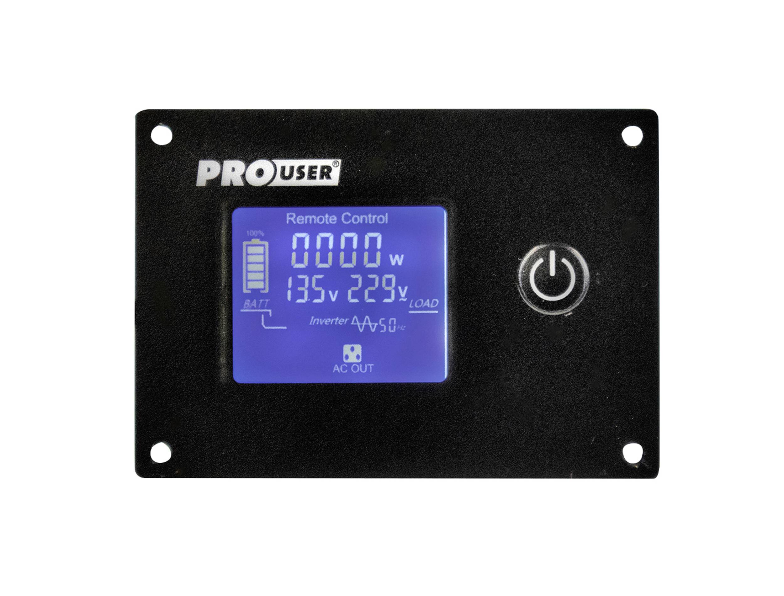 ProUser Wechselrichter PSI3000TX 3000W 12V - 230 V/AC inkl. Fernbedienung, USV-Funktion, Netzvorrangschaltung