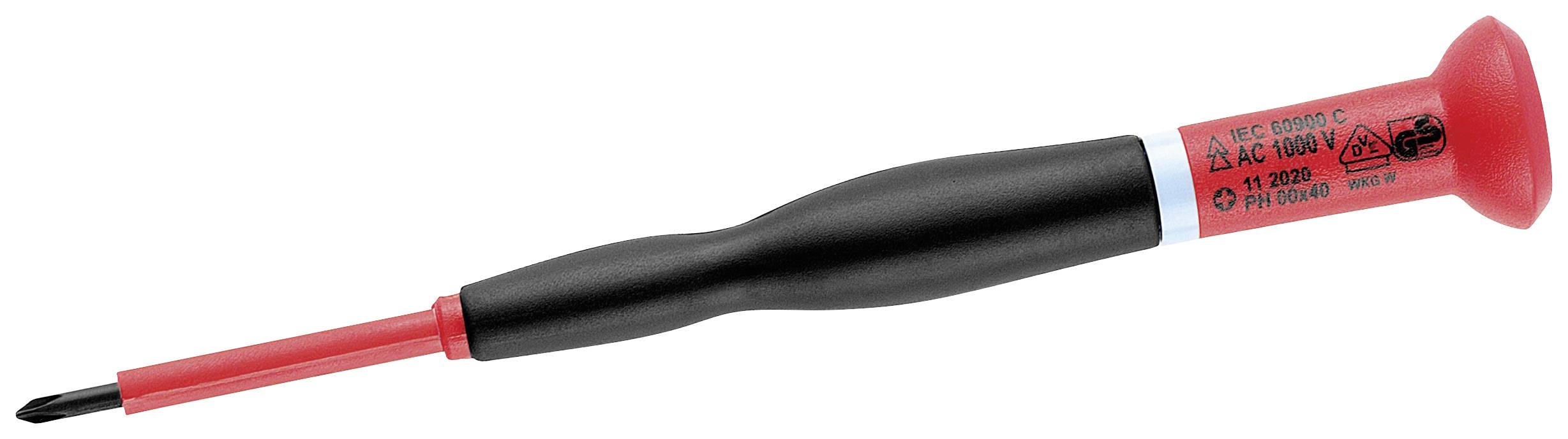 Cimco 112020 VDE Kreuzschlitz-Schraubendreher PH 00 Klingenlänge: 60mm