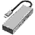 Hama 4 Port USB 3.2 Gen 1-Hub (USB 3.0) mit Schnellladeport, mit USB-C® Stecker Grau