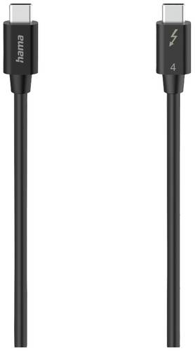Hama Thunderbolt Anschlusskabel Thunderbolt™ (USB-C®) Stecker, Thunderbolt™ (USB-C®) Stecker 0