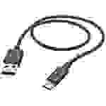 Hama USB-Ladekabel USB 2.0 USB-A Stecker, USB-C® Stecker 1.00 m Schwarz 00201594