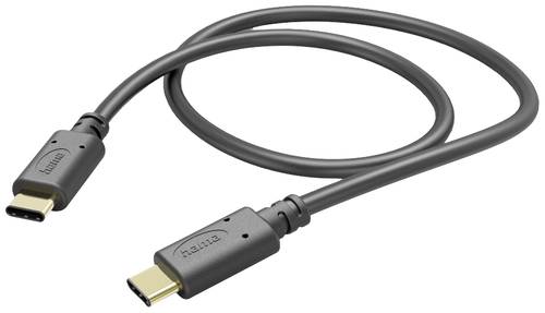 Hama USB-Ladekabel USB 2.0 USB-C® Stecker, USB-C® Stecker 1m Schwarz 00201589